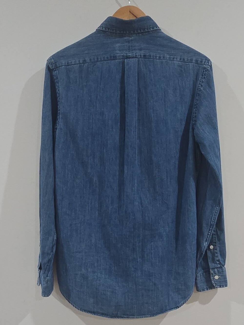 Vintage Polo Ralph Lauren Denim Button Down Shirt Mens Medium S colored horse - Picture 6 of 8